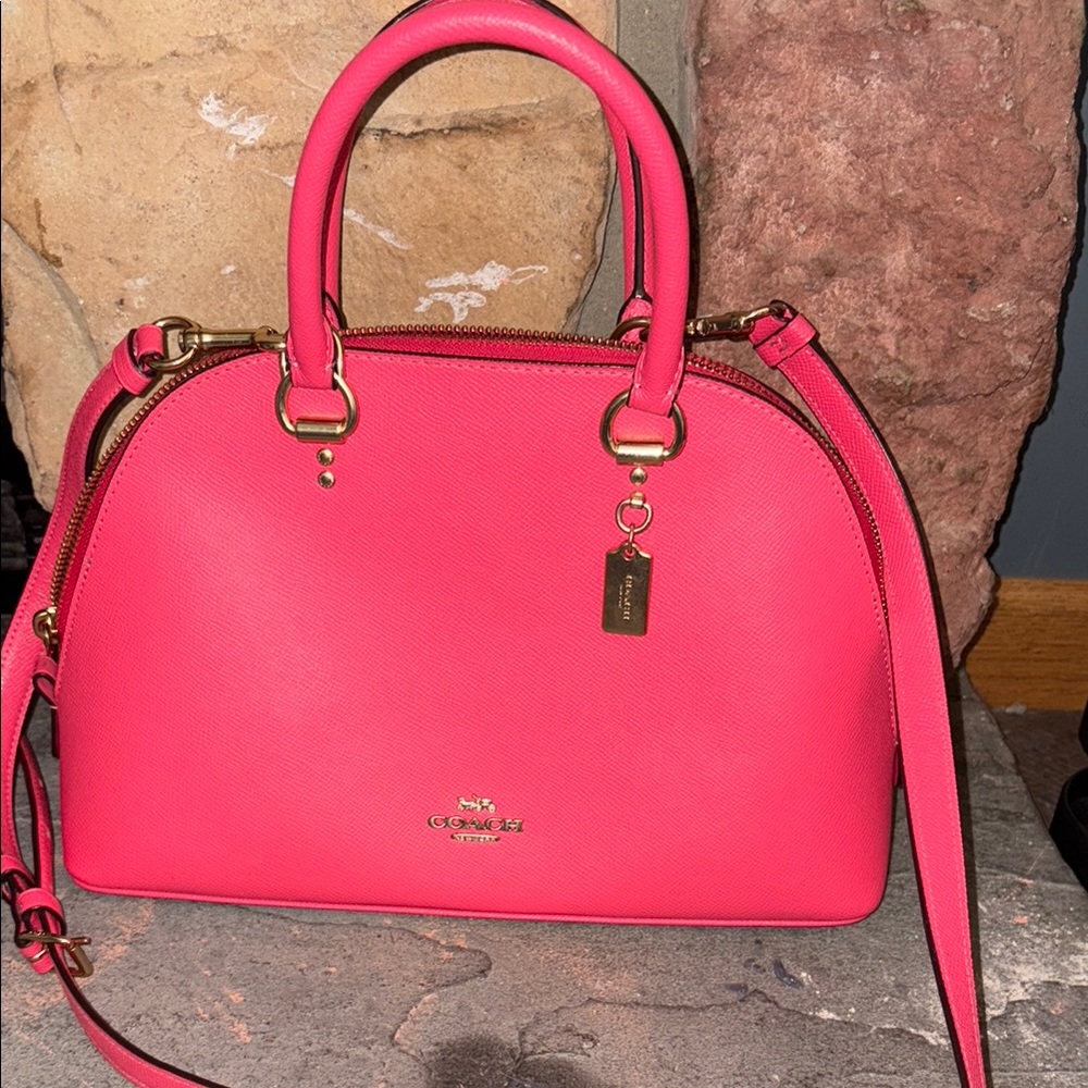 Coach Pink Leather Satchel